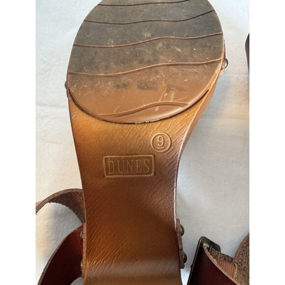 Dunes Women’s Ankle Strap Sandals Size 9 Leather Brown - Picture 4 of 4